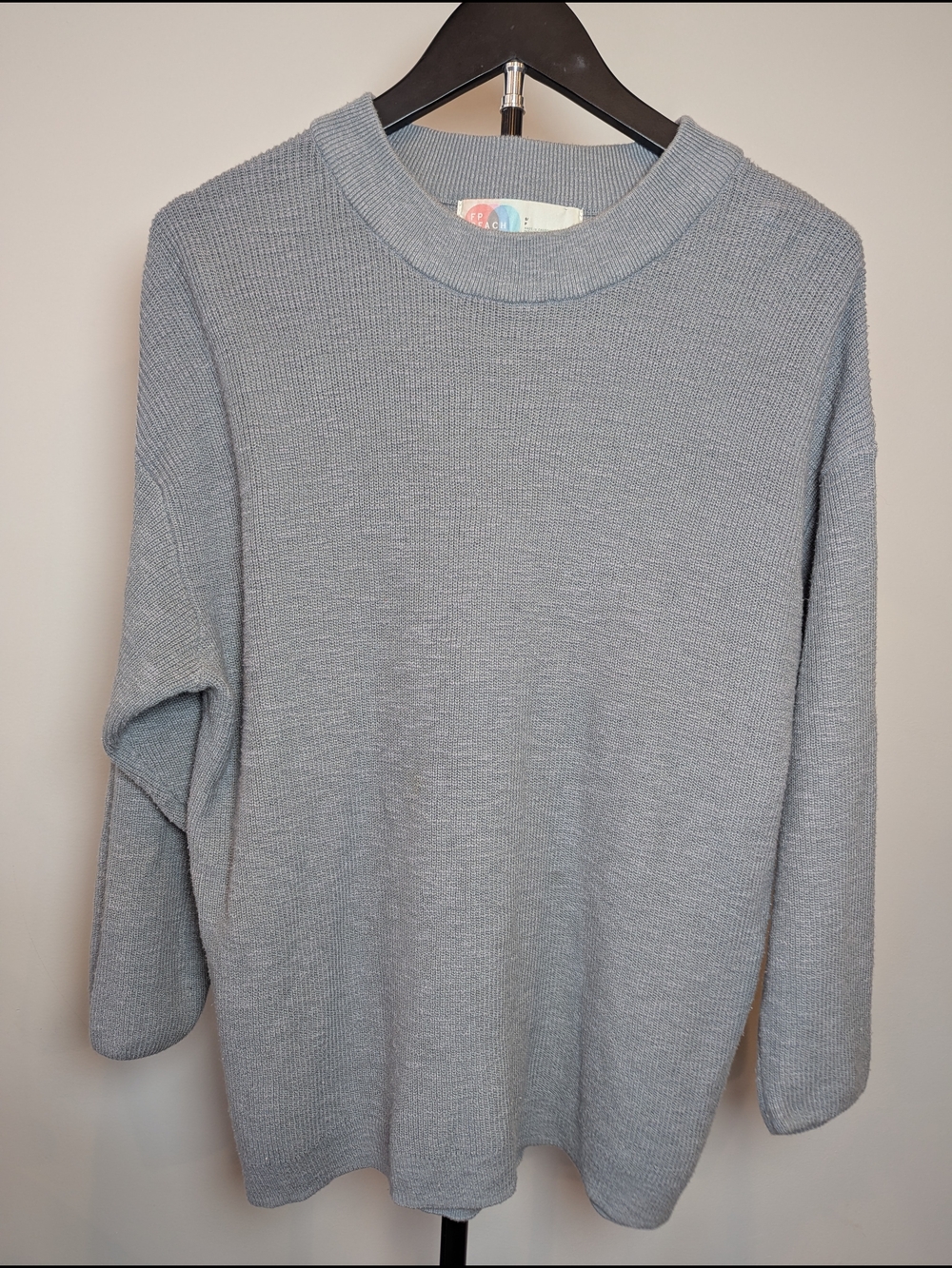 Free People Beach Women Size S Gray Boho Solid Surf Sweater Long Sleeve Pullover